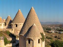 Fairy chimneys and cave dwellings in Cappadocia region